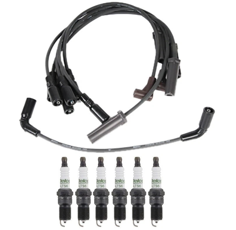 Ignition Wire Set & 6 ACDelco Spark Plugs for Chevy GMC 4.3 V6 (1996–2002)