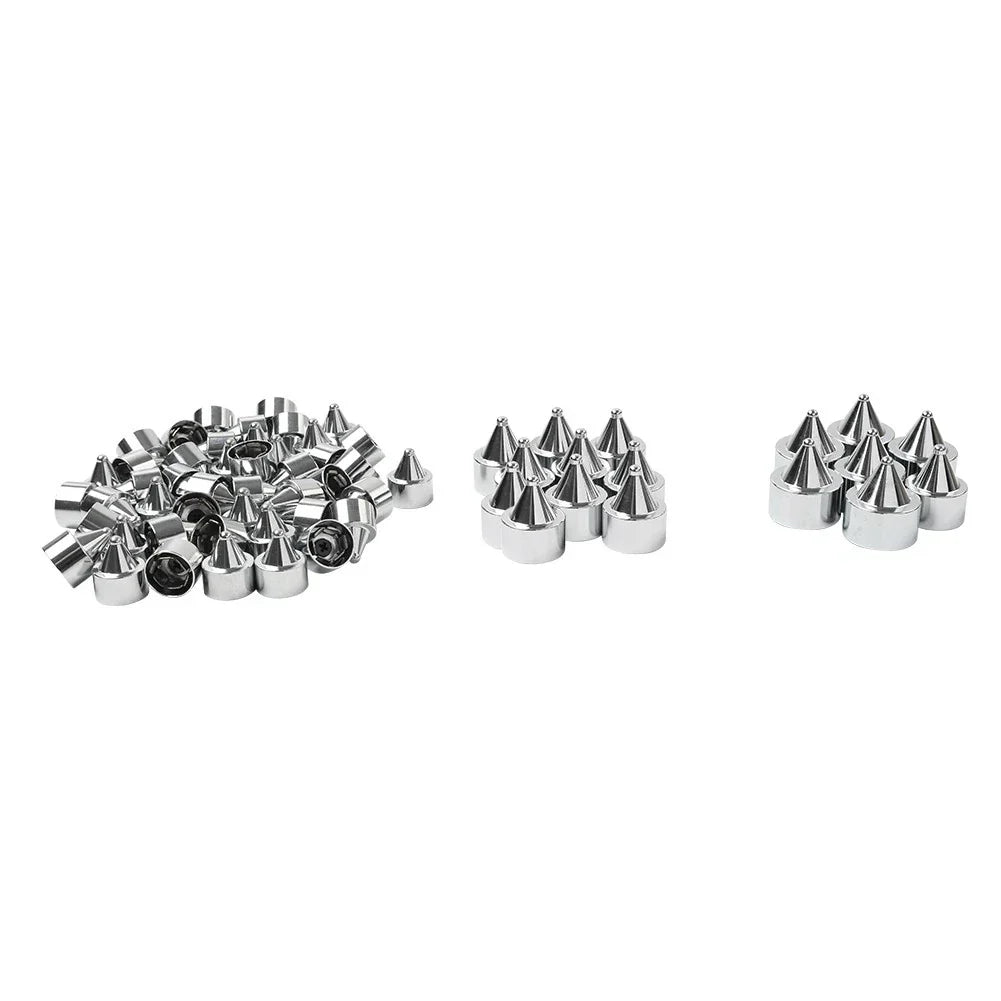 62X Engine Bolt Chrome Cap Kit for Harley Touring Road King Softail Trike (18-24)