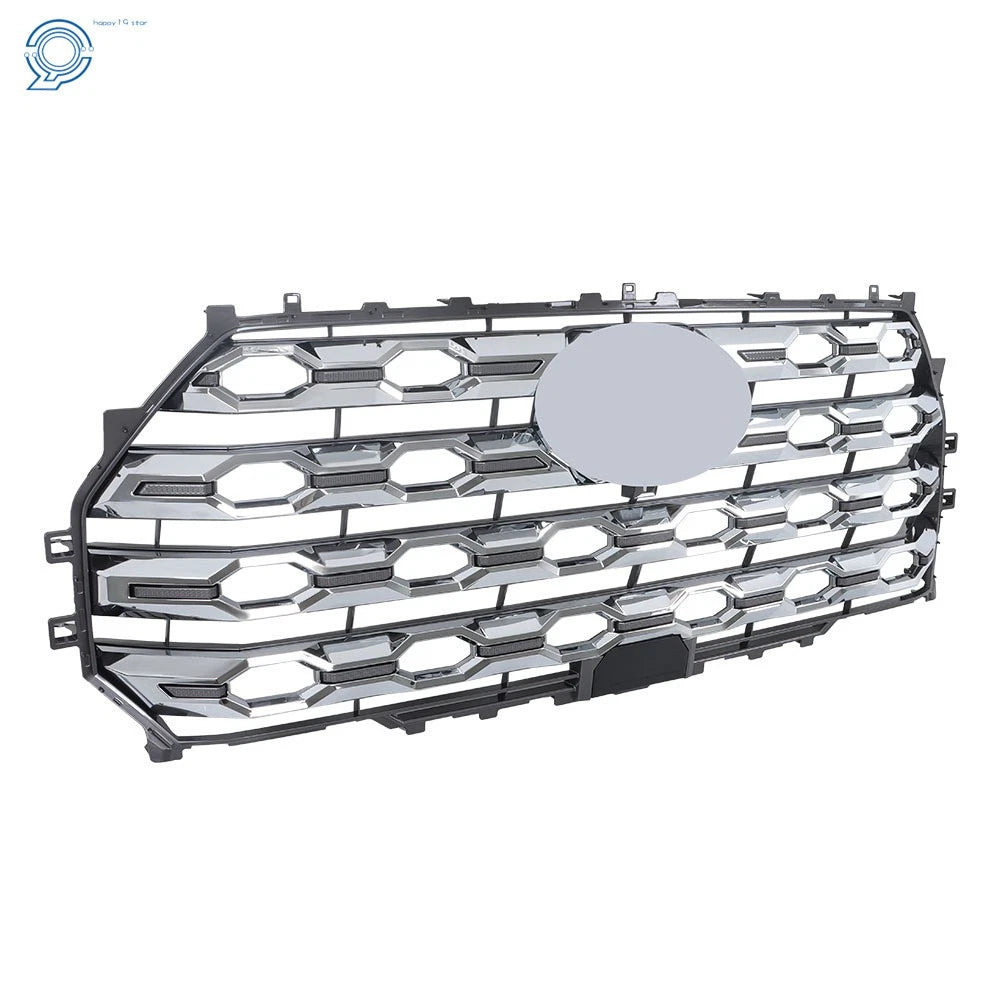 Chrome Front Upper Mesh Grille for Toyota Tundra (2022–2023) W/Camera Hole