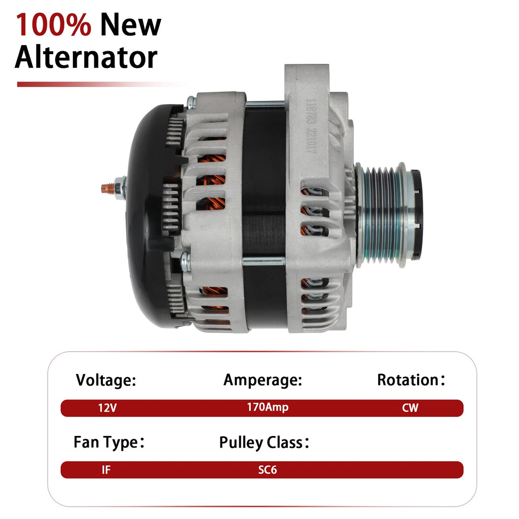 Alternator for Buick Enclave, Chevy Traverse, GMC Acadia (2007-2017)