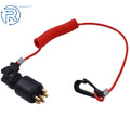 Ignition Key Switch with Safety Lanyard for Evinrude Johnson (175–500)