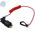 Ignition Key Switch with Safety Lanyard for Evinrude Johnson (175–500)