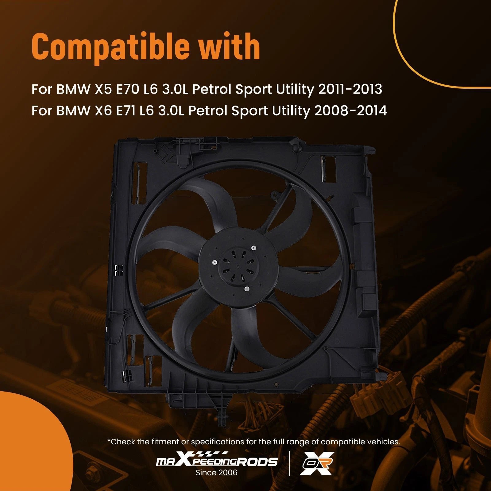 Electric Radiator Cooling Fan for BMW X5 X6 (2008-2014)