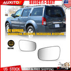 Set of 2 Heated Mirror Glass with Blind Spot for Nissan Frontier (2005–2023)