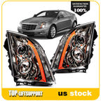 Set of 2 Headlights for Cadillac CTS (2008–2014) Halogen Type