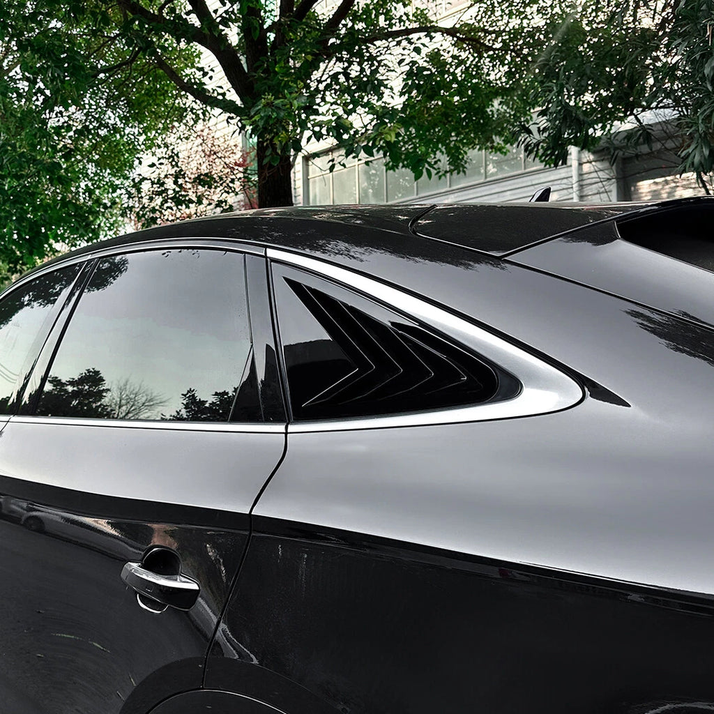 Rear Window Louver Shutter Trim for Audi Q5 (2018–2023) Black