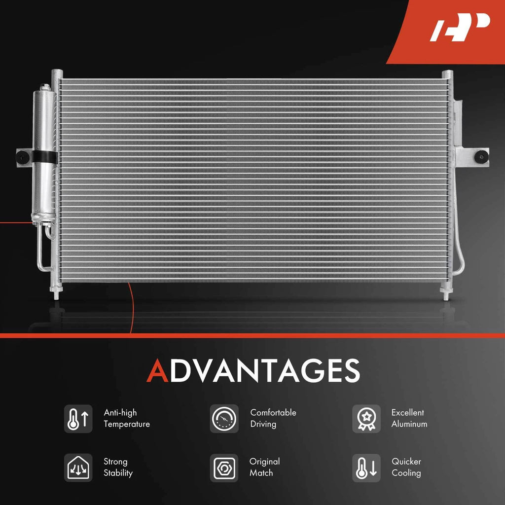 A/C Condenser with Receiver Drier for Nissan Xterra Frontier (2003-2004)