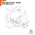 Rear RH Tail Lamp Light for Holden Colorado 7, Trailblazer (2012-2022)