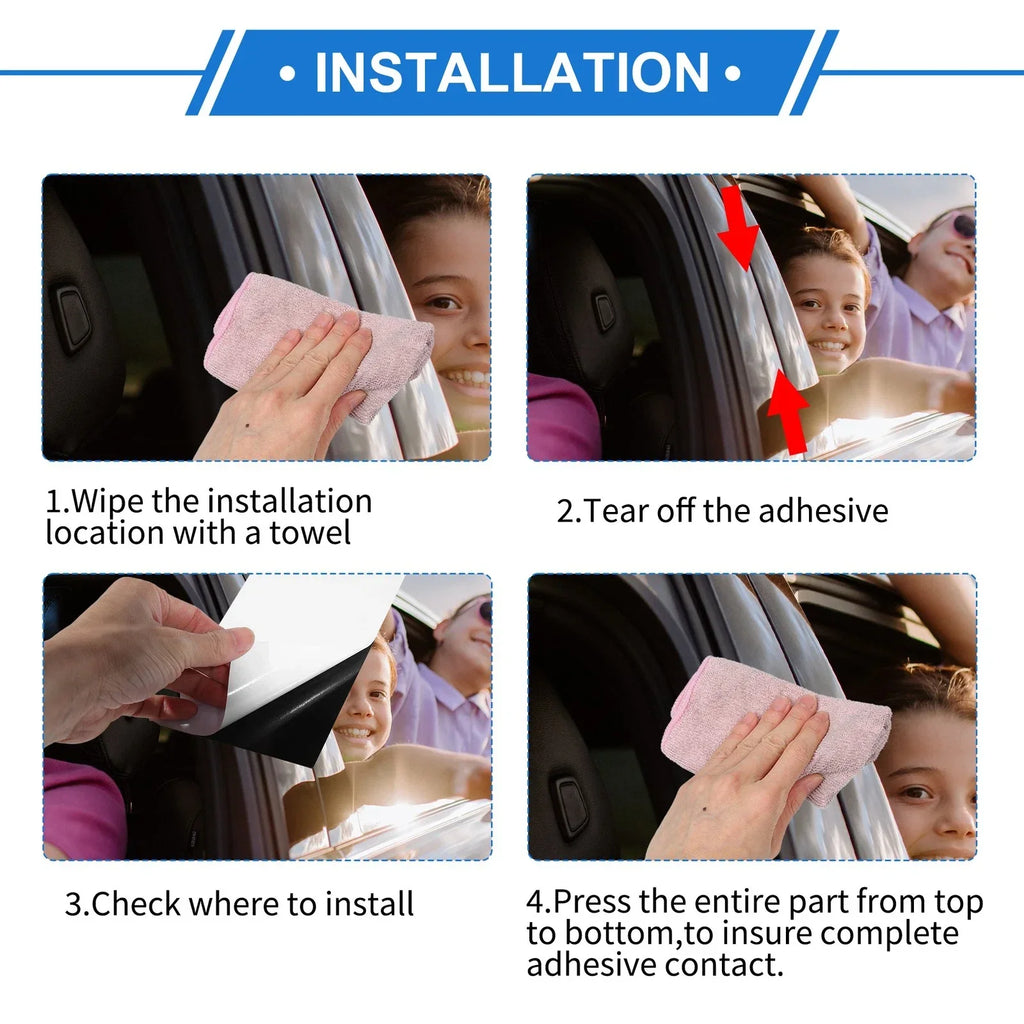 6 Pcs Door Pillar Window Trim for Hyundai Palisade (2020-2023) Silver Tone