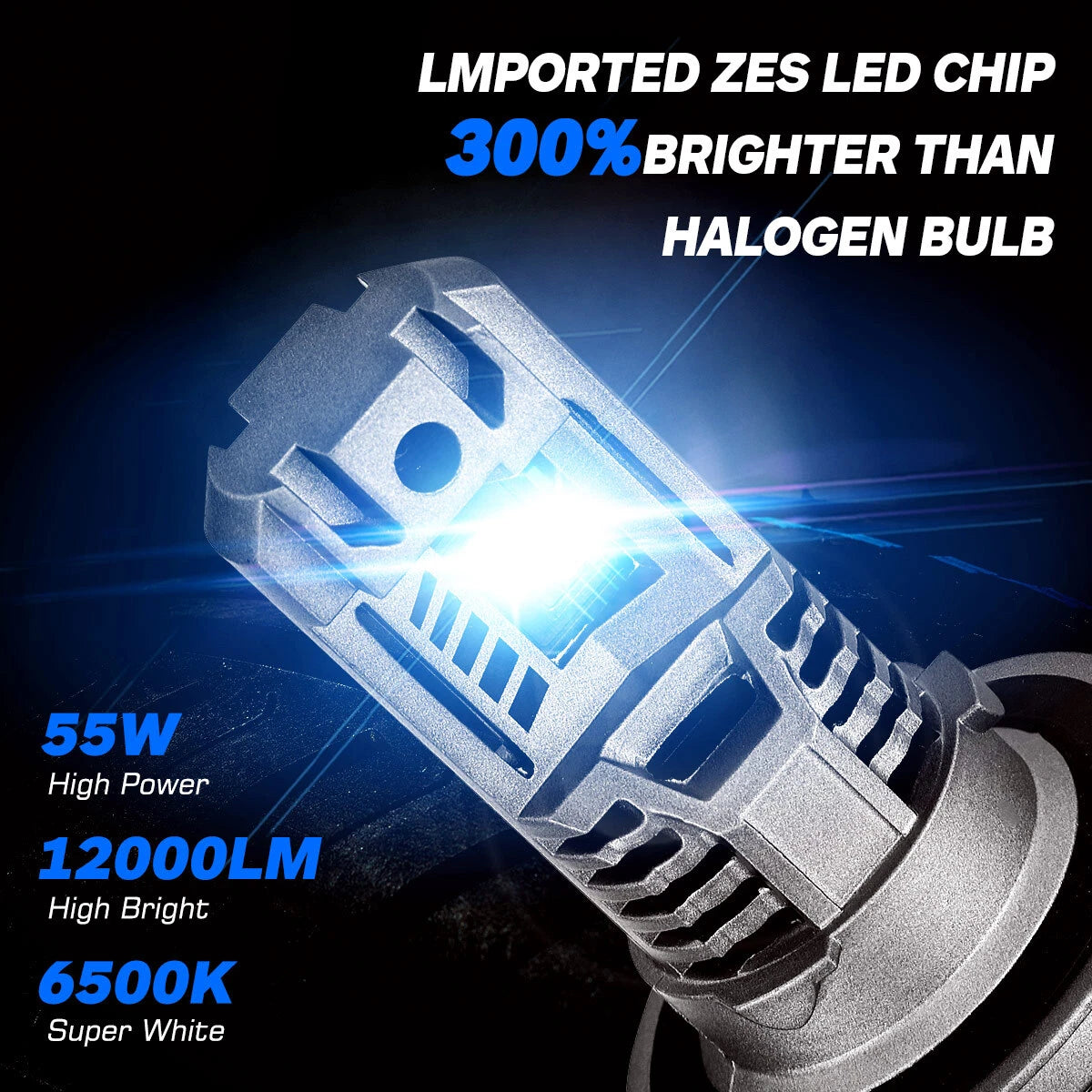 H13 9008 LED Headlight Bulbs for - 6500K 20000LM