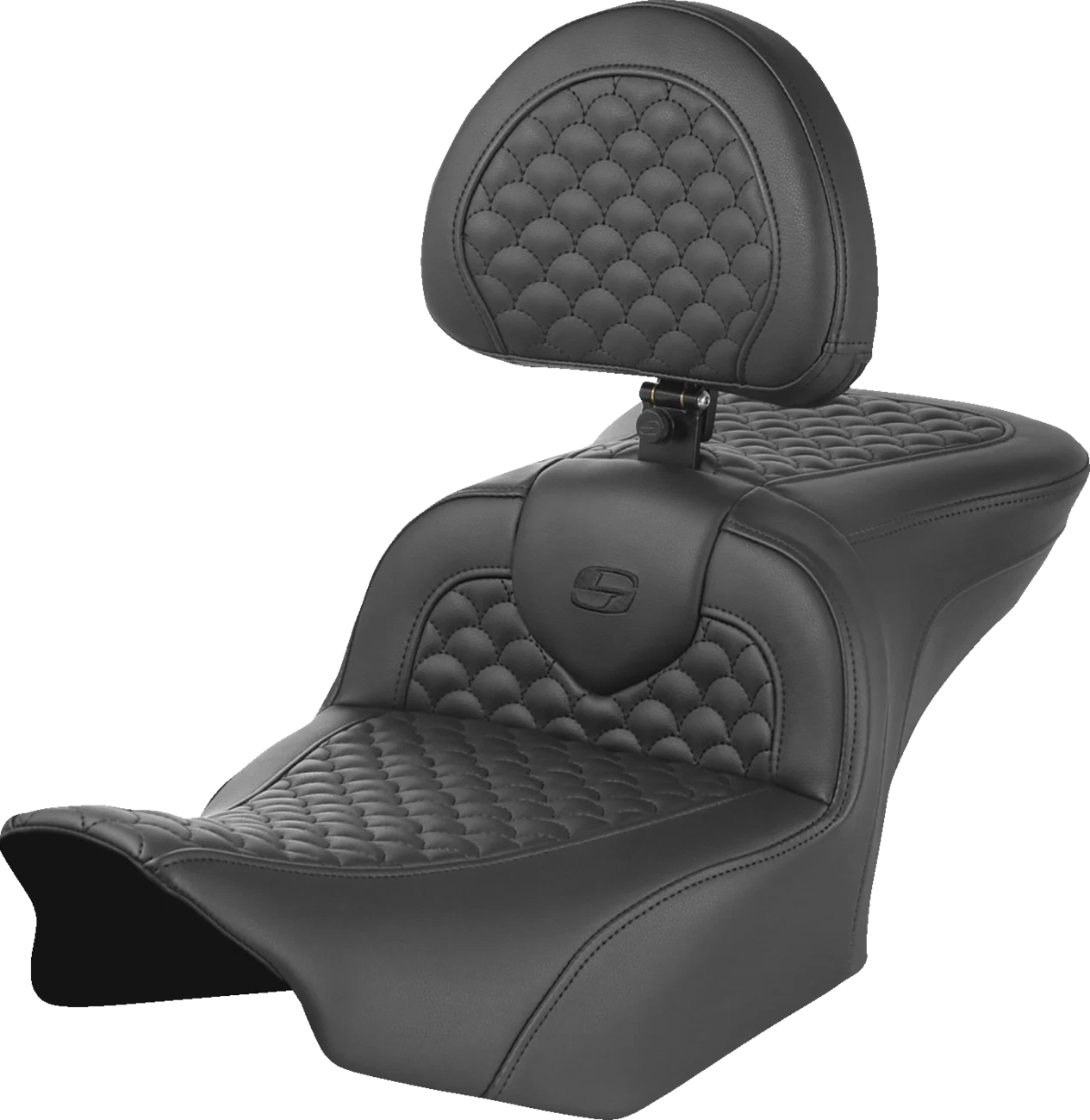 SADDLEMEN Roadsofa Seat for FLTR/FLHX (2023–2024) - Dragon Scale Stitch w/ Backrest