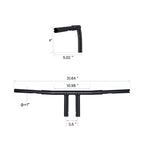 1 1/4" 8" Rise T-Bars Handlebar for Harley Sportster 883 1200 Dyna (2004–2023)