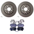 Hella Rear Rotors & Low-Met Disc Brake Pad Kit for A8 Quattro (2004–2010)