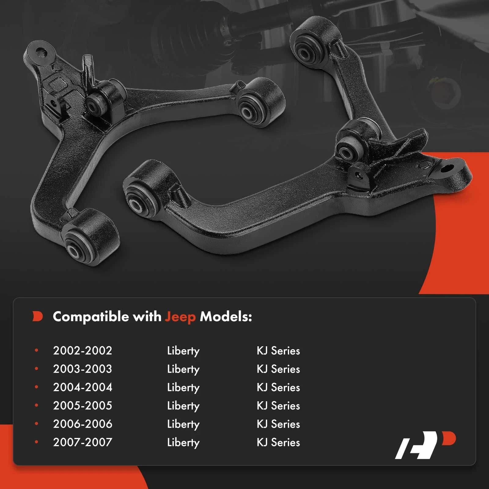 2X Front Lower Control Arm with Bushing for Jeep Liberty (2002-2007)