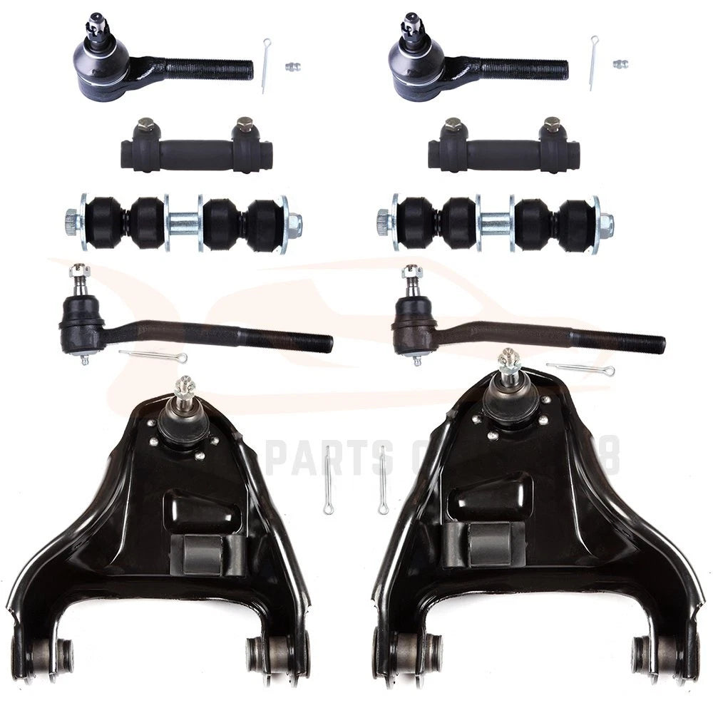 Set of 10 Front Control Arms Tie Rods Sway Bars for GMC Sonoma (1998–2003)