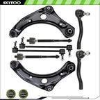 8Pcs Front Control Arm Ball Joint Tie Rod End Sway Bar for Nissan Micra (2015–2019)