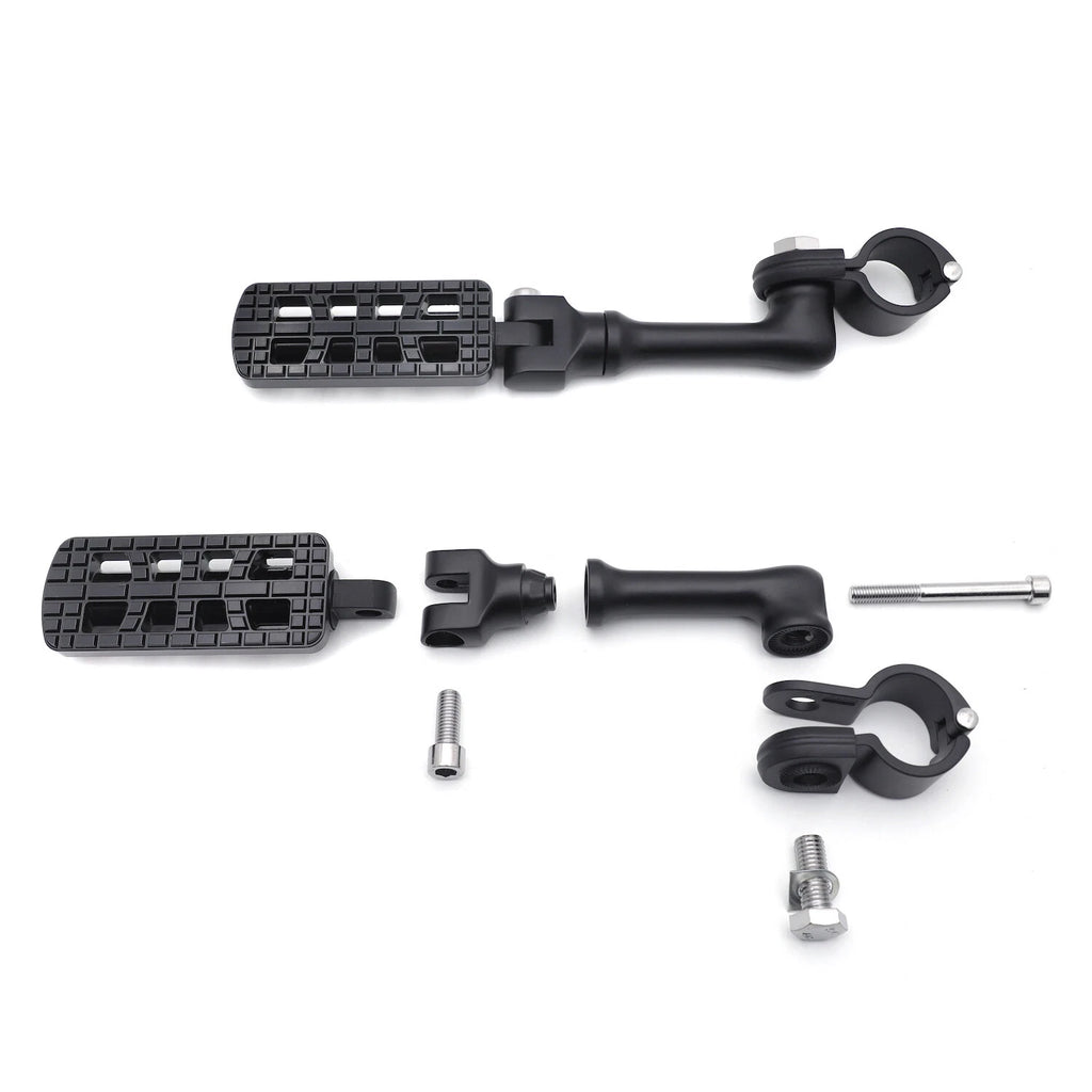 Black Racing Dominator CNC Footpeg Clamp for Harley Street 500 750 (2015–2020)