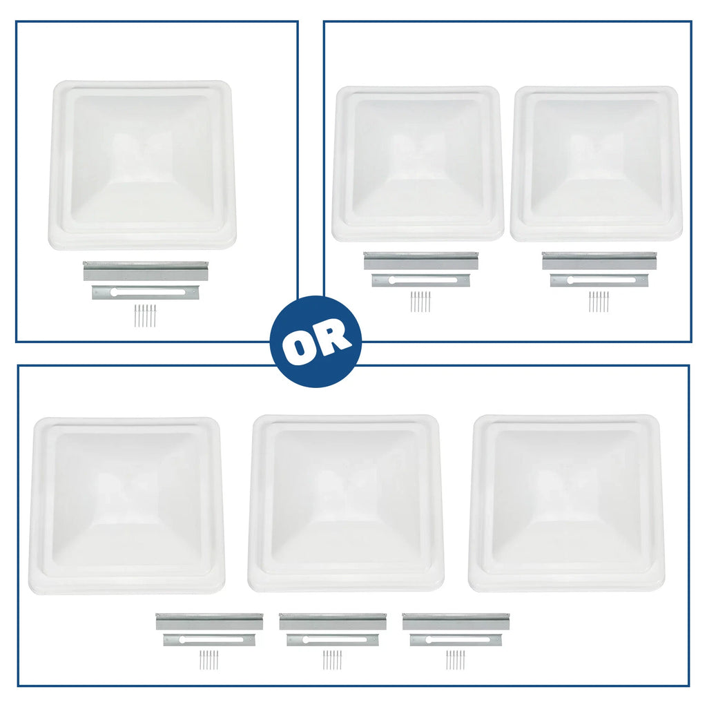 Set of 3 Roof Vent Covers for RV Camper Trailer (14" x 14")