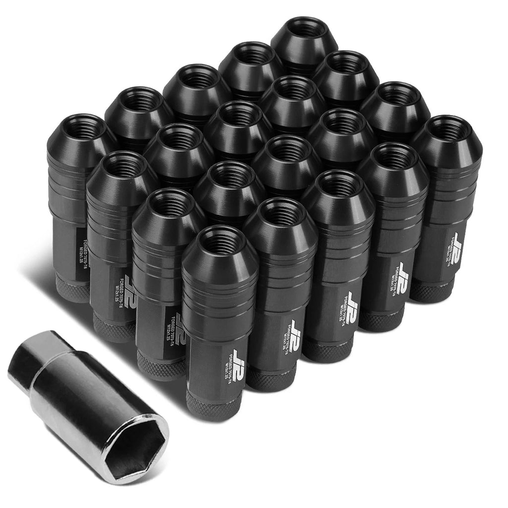 20Pcs J2 7075 Forged Aluminum M12x1.25 Open-End Lug Nut Kit for