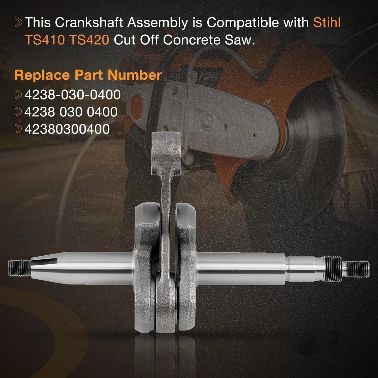 Crankshaft Assembly for Stihl TS410 TS420 (4238-030-0400)