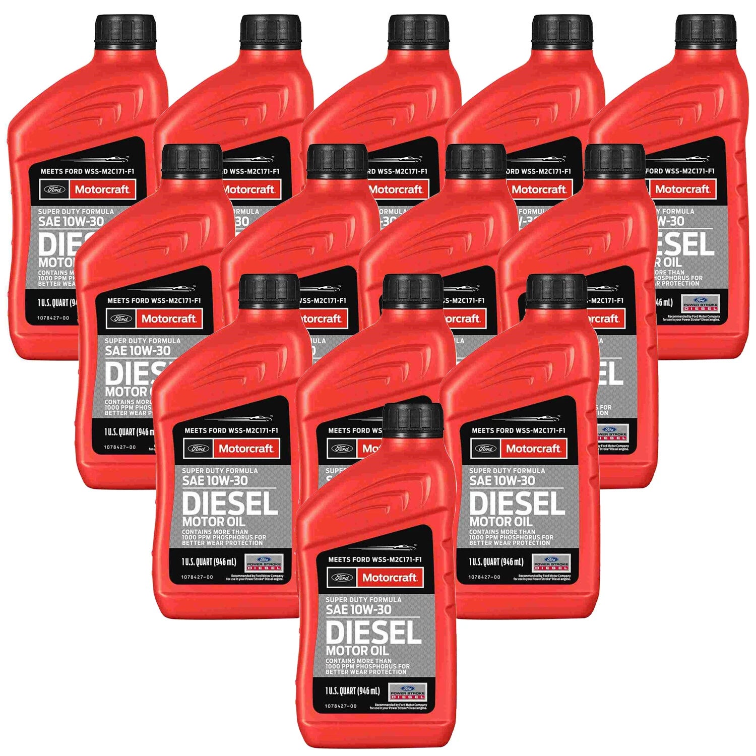 Motorcraft SAE 10W-30 Diesel Motor Oil for Super Duty (13 Quart)