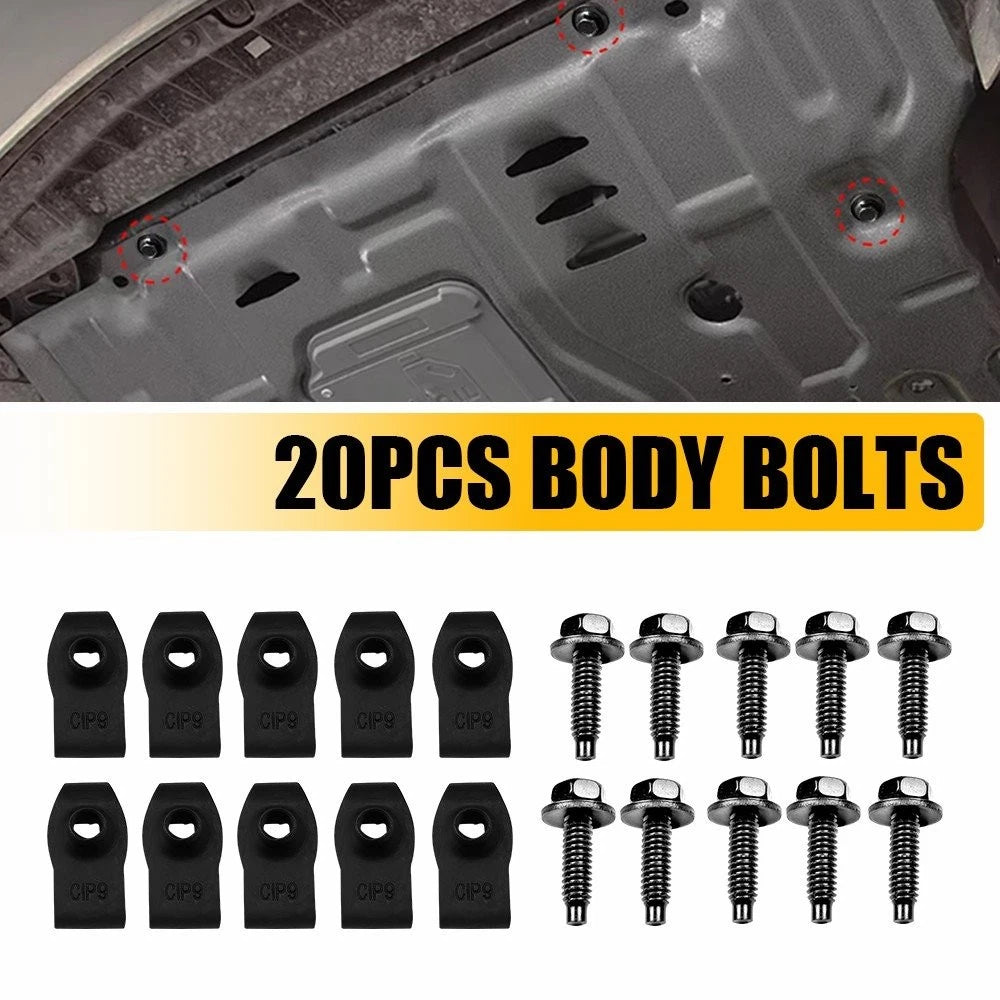 Set of 40 U-nut Body Bolts Clips for Ford Truck (5/16-18 x 1-3/16")