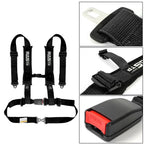 4 Point Black Universal Racing Seat Belt Harness for ATV UTV Go-Kart