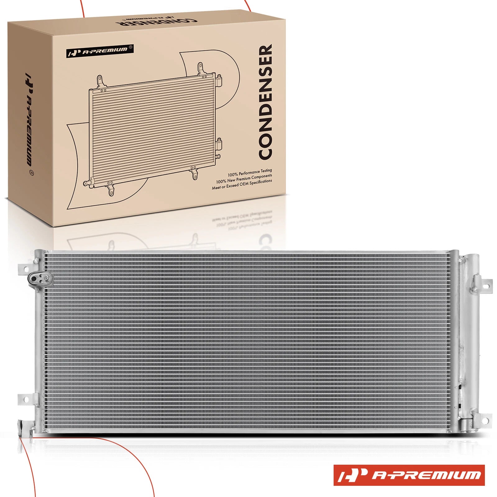 A/C Condenser with Bracket & Receiver Drier for Honda Civic (2016–2021)