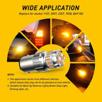 AUXITO 1157 7528 Amber Yellow LED Front Turn Signal Bulb for