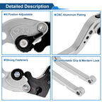 Adjustable Brake Clutch Levers for Suzuki GSXR1000 (2005–2006) Silver Tone