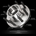 Front Wheel Bearing Hub w/ABS for Ford F250 F350 F450 F550 Super Duty (2005–2010)