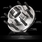 Front Wheel Bearing Hub w/ABS for Ford F250 F350 F450 F550 Super Duty (2005–2010)