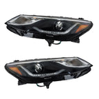 Set of 2 Projector Headlights for Chevy Cruze (2016–2019) Black LED DRL
