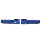 8mm Folding Footpegs for Electric Motor Bicycle ATV Blue