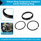 3X Piston Ring Compressor Adapters & Anti-Polishing Ring for Cummins ISX