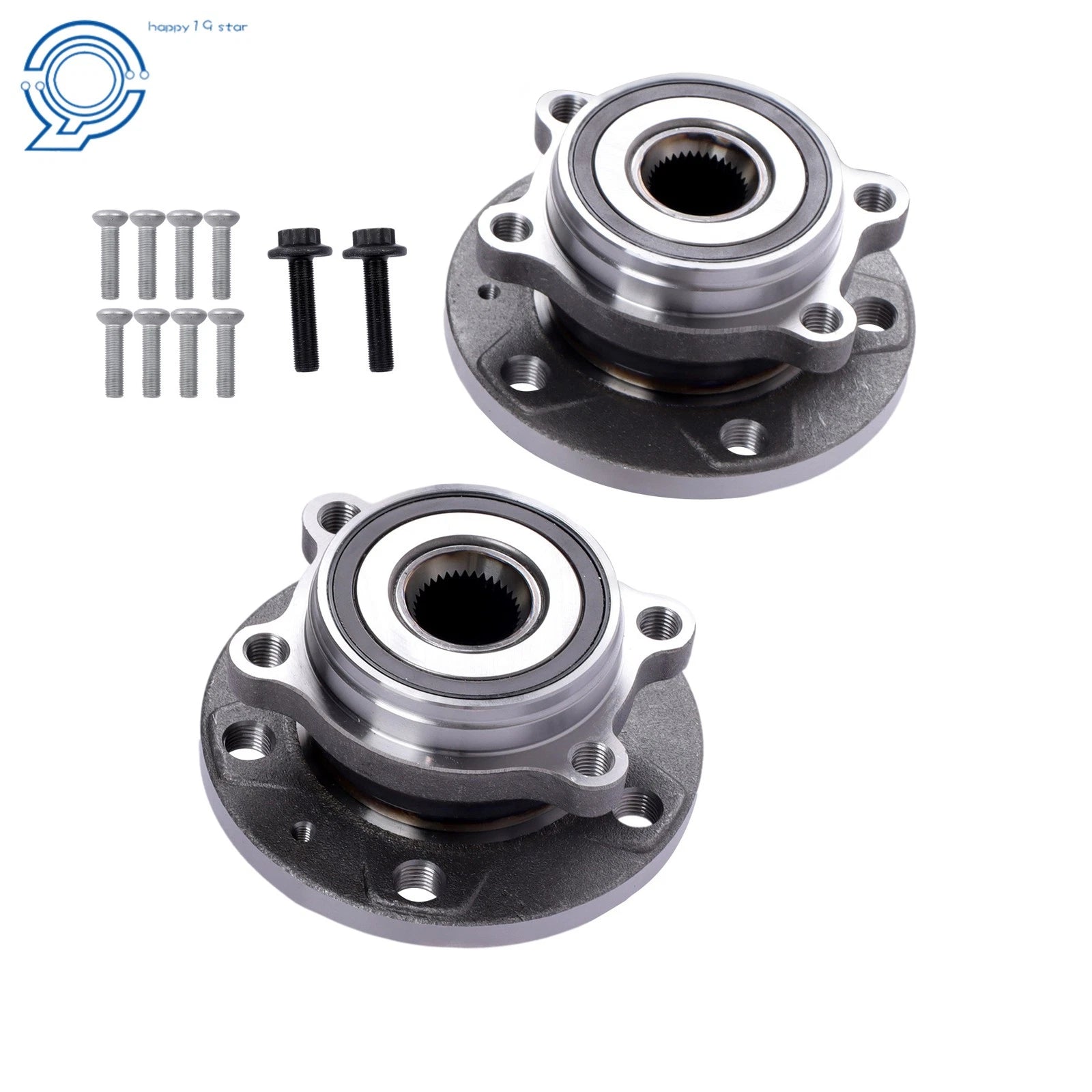 2X Front Wheel Hub & Bearing Assembly for Volkswagen Passat Jetta Tiguan
