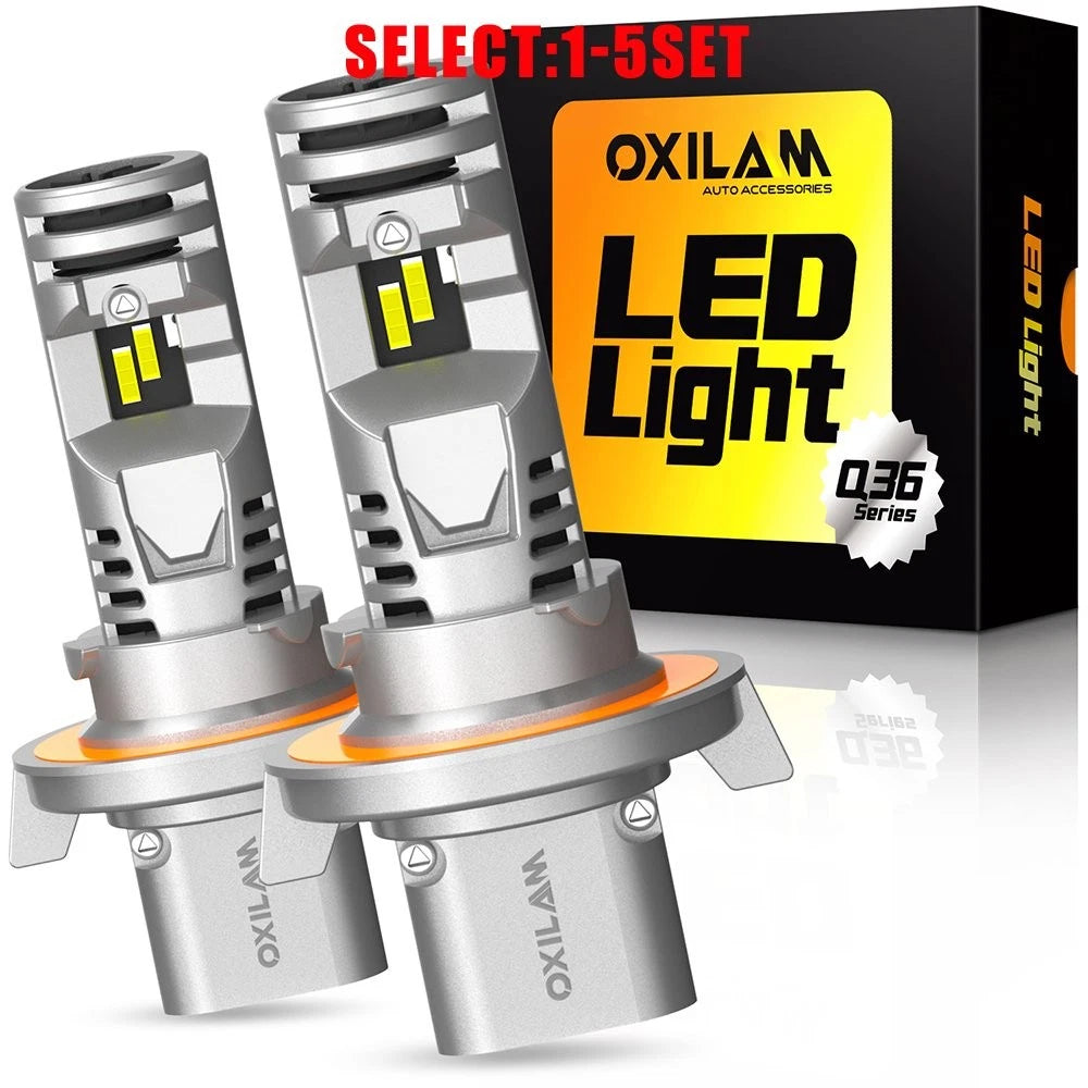 2X OXILAM H13 9008 LED Headlights 8000LM 6500K for