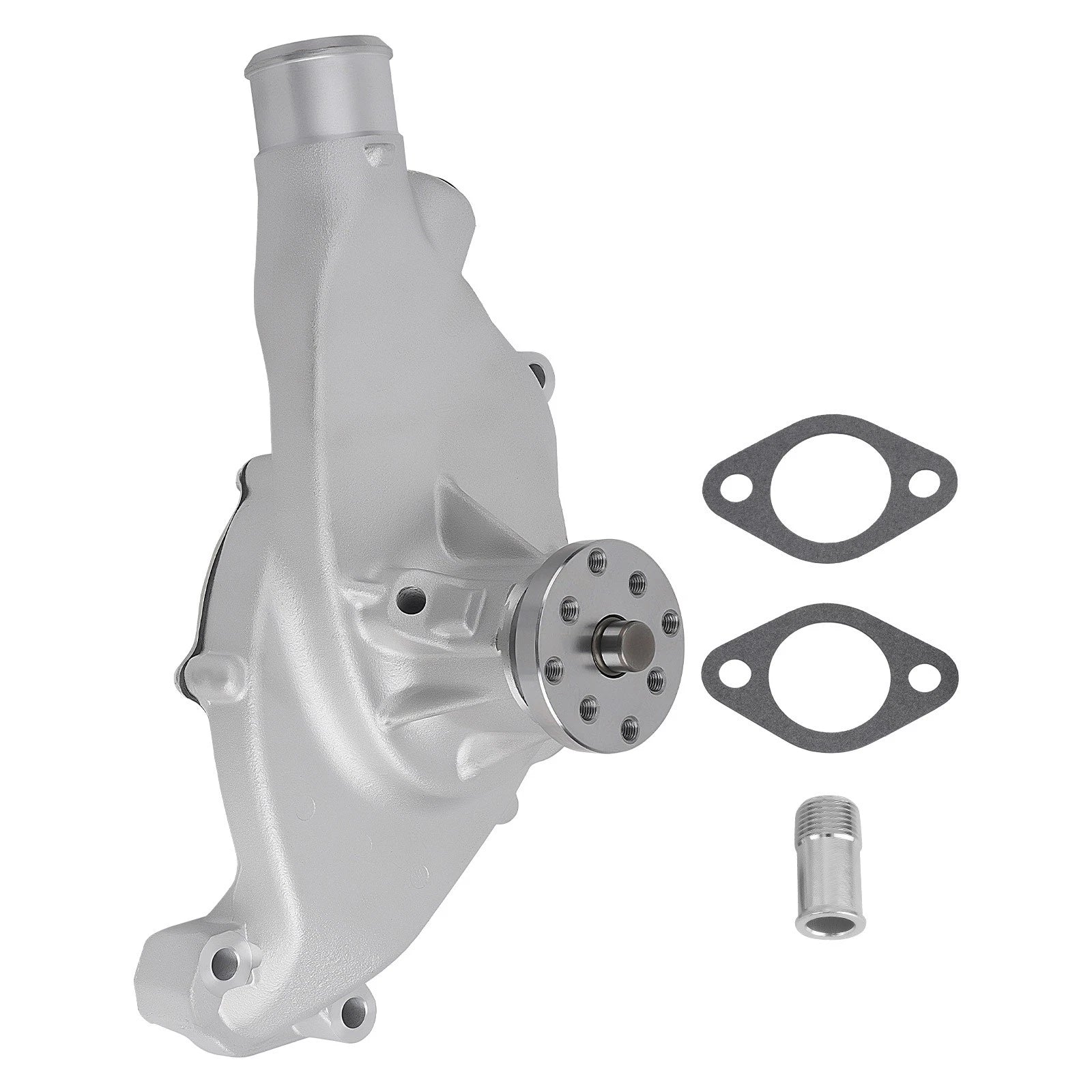 High Volume Satin Aluminum Water Pump for Chevy BBC 396 427 402 (1955–1968)