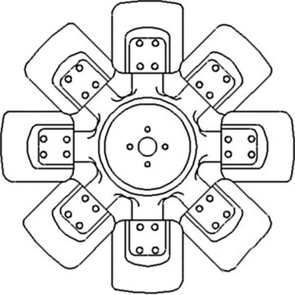 8-Blade Radiator Fan for John Deere Skidder 440C 440D 448D 540B 540D (Fits AR85892)
