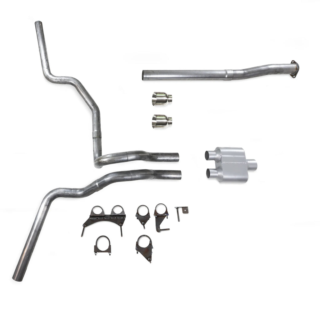 Dual Exhaust Kit for Toyota Tacoma (2016–2023) 2.5" 1 Chamber Double Wall Tip