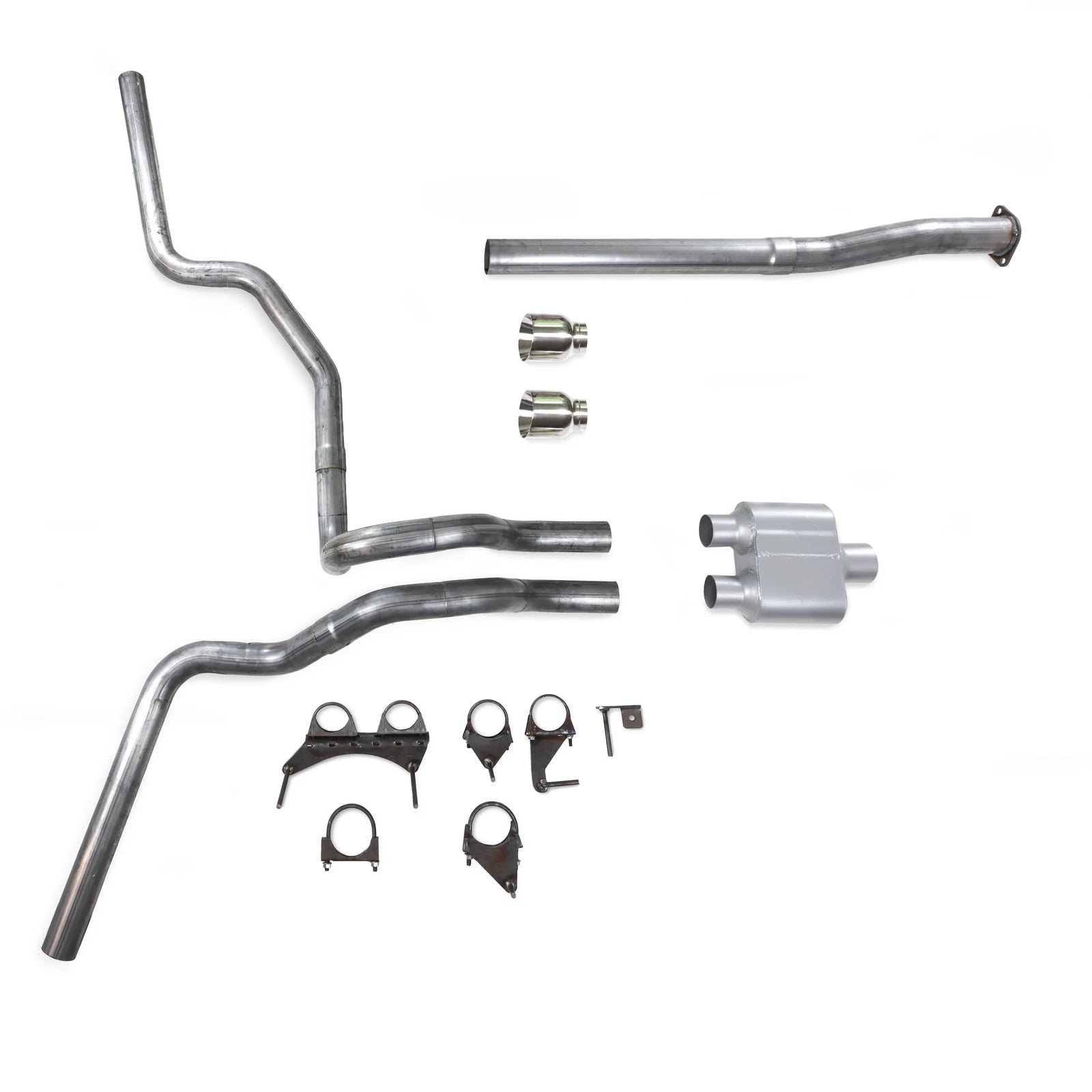 Dual Exhaust Kit for Toyota Tacoma (2016–2023) 2.5" 1 Chamber Double Wall Tip