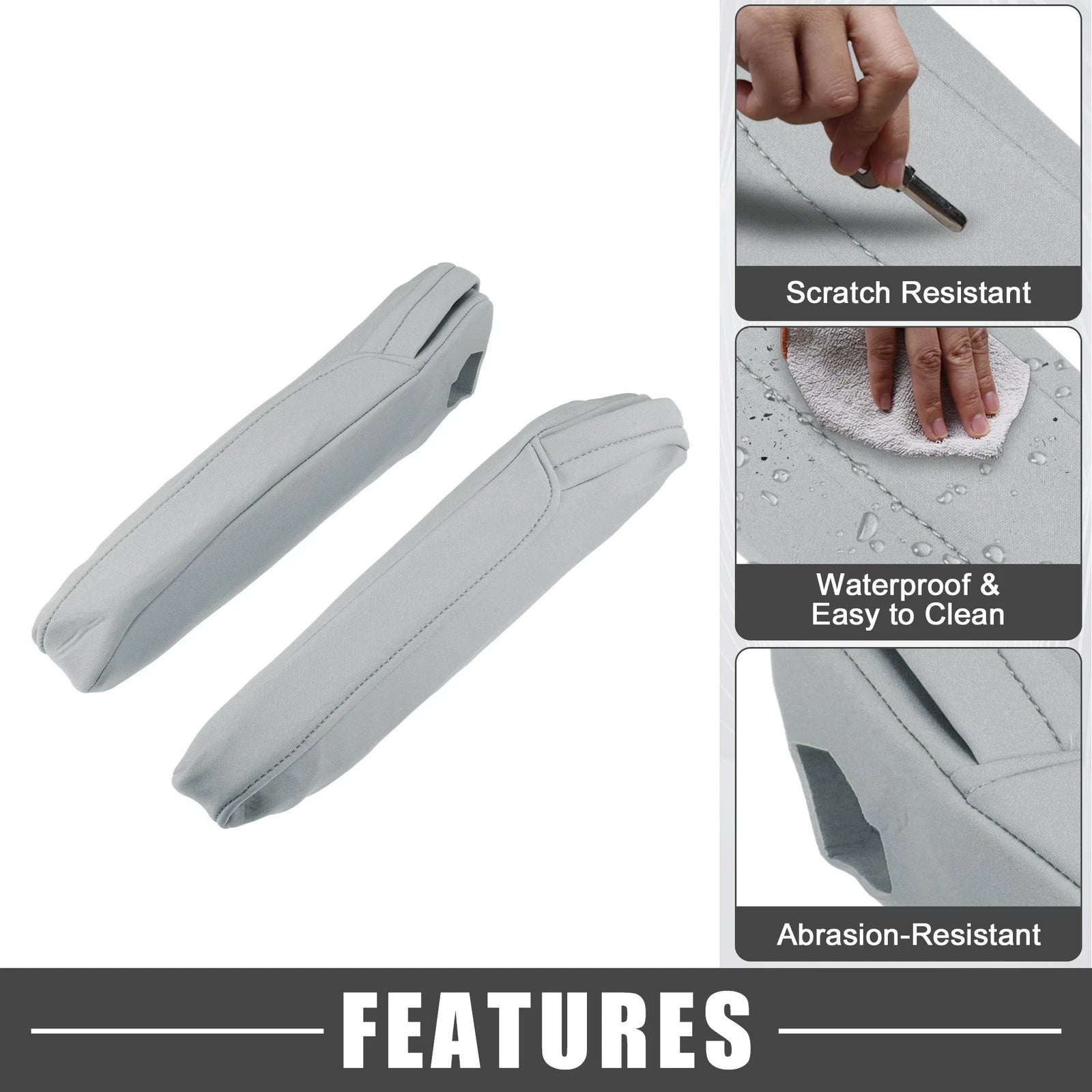 1 Pair Armrest Covers for Honda Odyssey (2000–2011) Gray