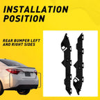 Set of 2 Rear Bumper Retainer Brackets for Toyota Corolla (2009–2013)
