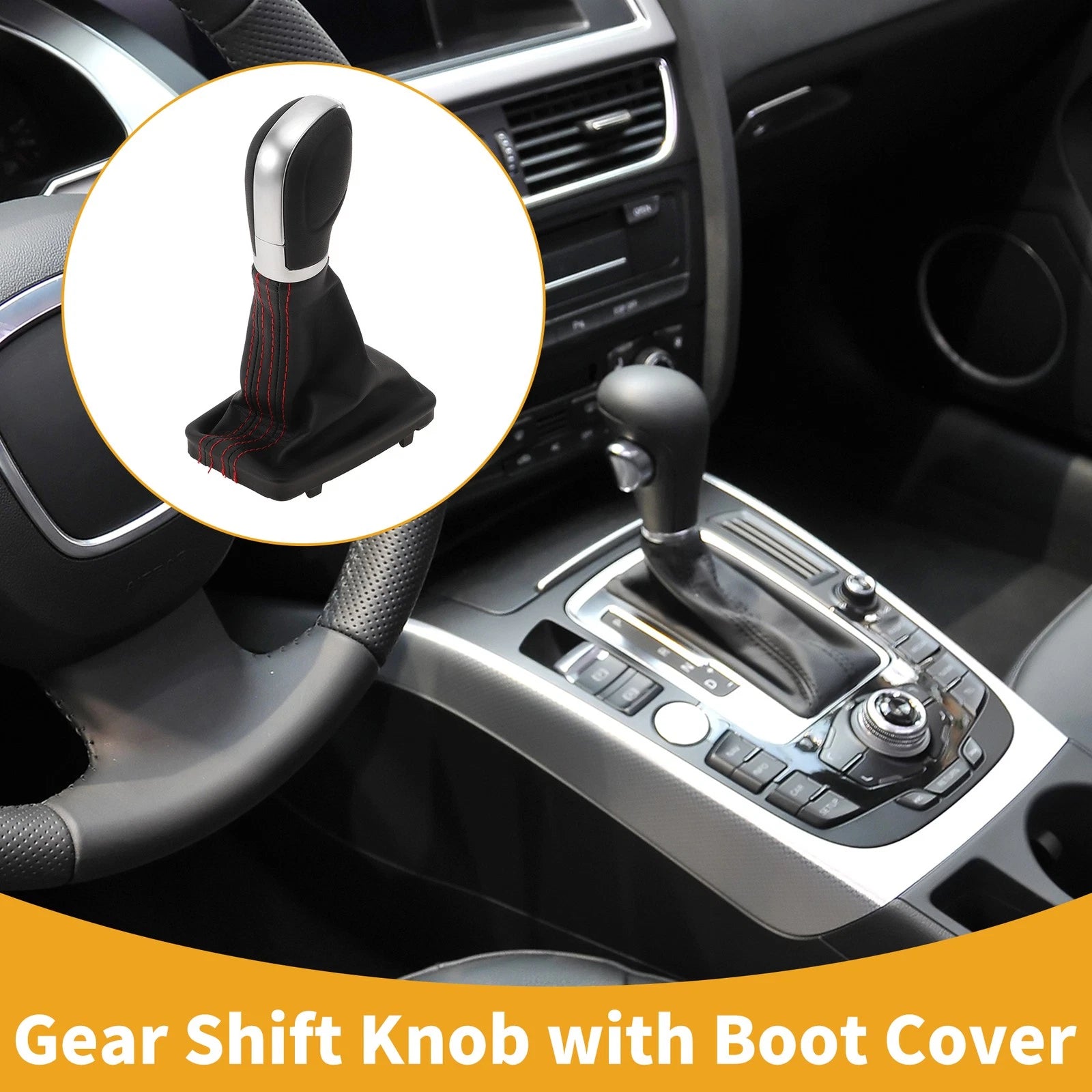 Automatic Shift Knob with Boot Cover for Volkswagen Tiguan (2012–2015)