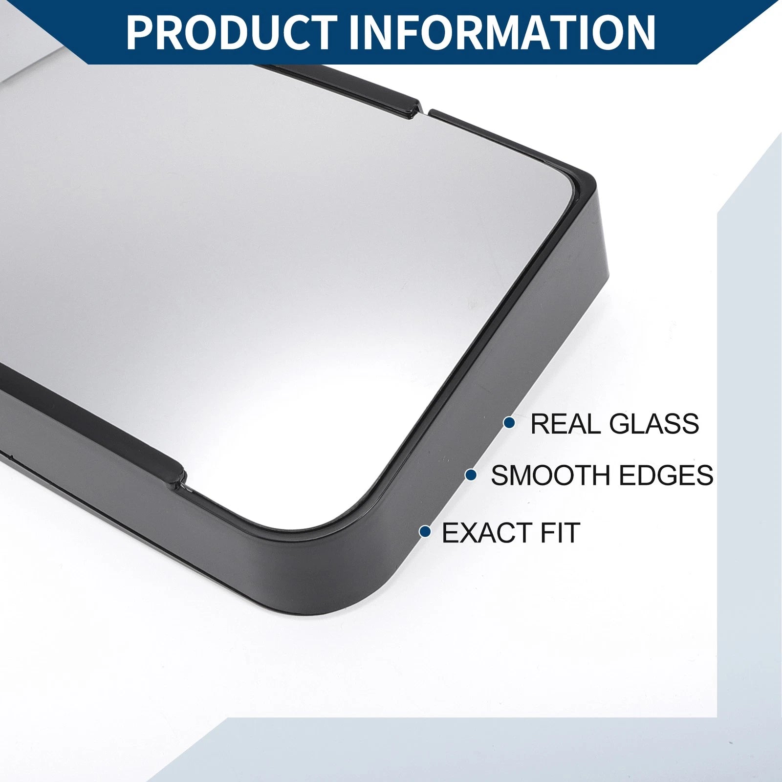 Lower Left Side Mirror Glass Replacement for Chevy (Non-Heated)