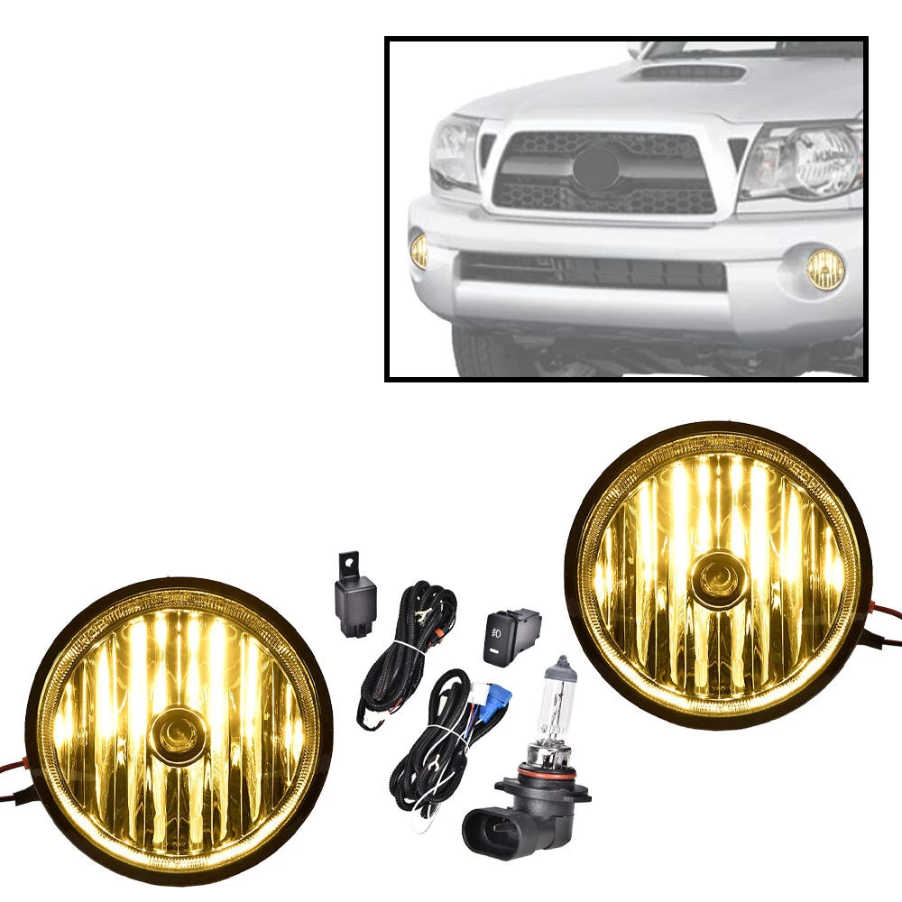 Set of 2 Yellow Bumper Fog Lights for Toyota Tacoma (2005–2011)