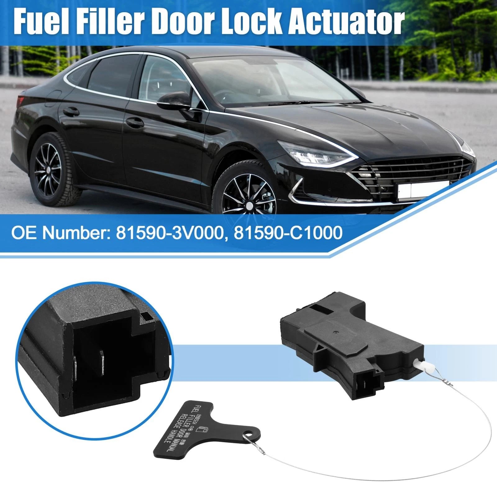 Fuel Door Lock Actuator 81590-3V000 for Hyundai Sonata Azera Kia Optima (2011–2015)