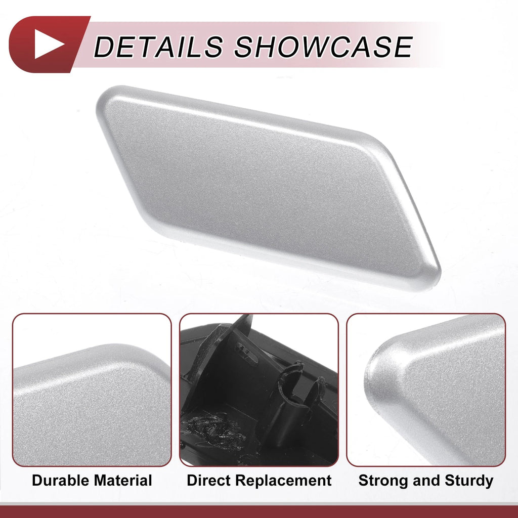 Front Right Washer Nozzle Cover Cap for Subaru Outback (2010–2012) Silver Tone