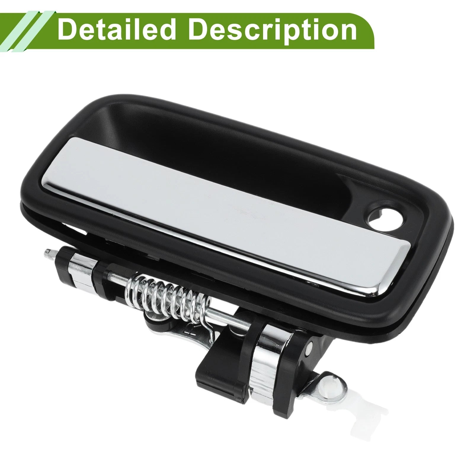 Exterior Door Handle for Toyota (No.6921035030) Black Silver Tone Front Right