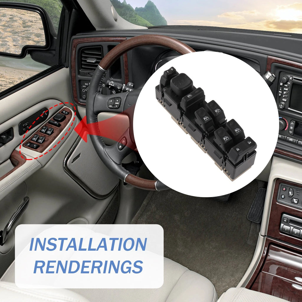 Left Master Power Window Switch for Chevrolet Avalanche 1500 (2003-2006)